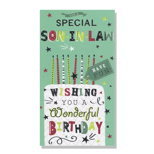Special Son-in-Law Birthday Card - Bumbletree Ltd
