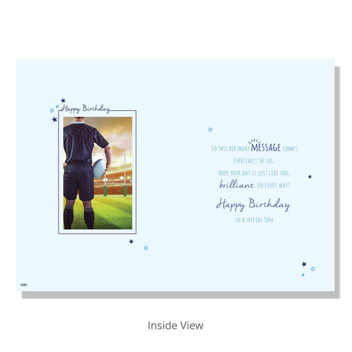Rugby Son Birthday Card - Bumbletree Ltd