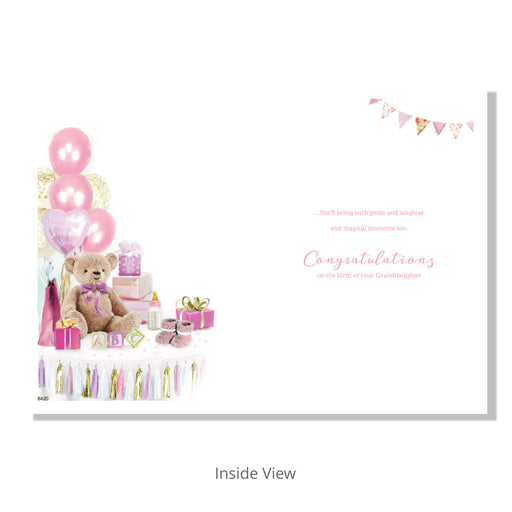 Granddaughter Birth Card - Bumbletree Ltd