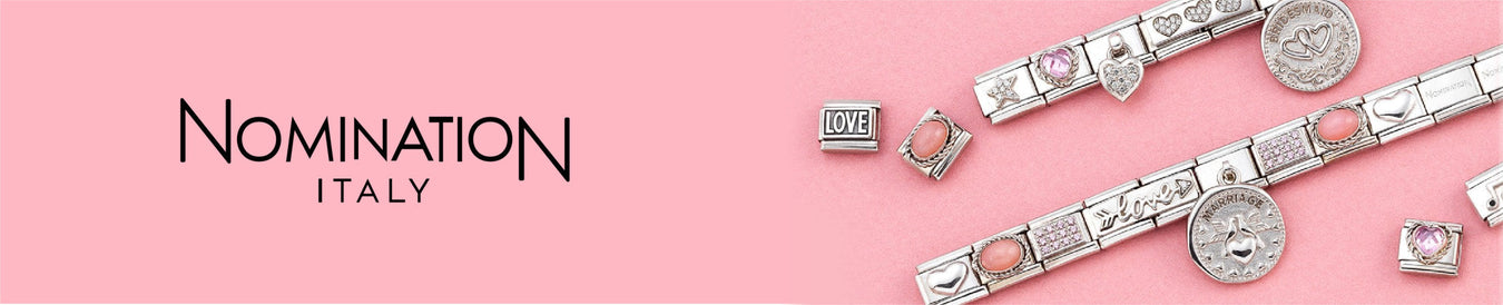 A selection of Nomination charms featuring designs for weddings, anniversaries and engagements from Bumbletree's collection