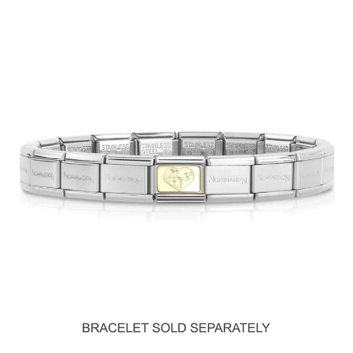 NOMINATION Classic Gold Multi-Hearted Heart Plate Charm - Charms - Nomination - Bumbletree