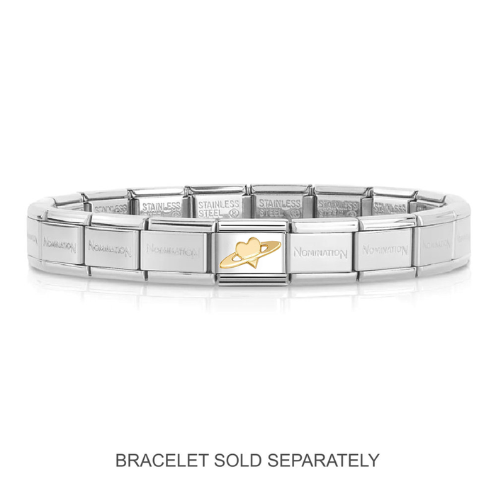 NOMINATION Classic Gold Saturn Heart Charm