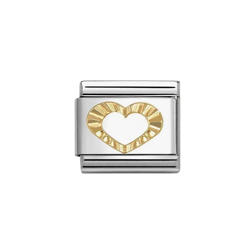 NOMINATION Classic Gold Etched Heart Charm - Charms - Nomination - Bumbletree