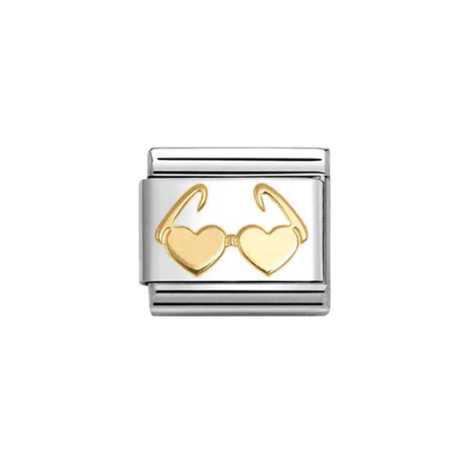 NOMINATION Classic Gold Heart Glasses Charm - Charms - Nomination - Bumbletree