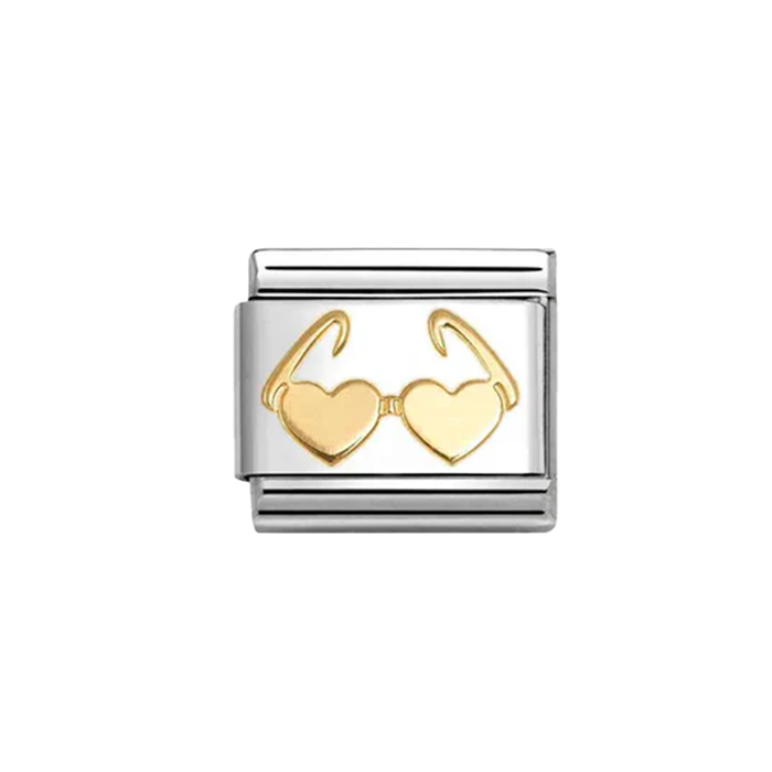 NOMINATION Classic Gold Heart Glasses Charm - Charms - Nomination - Bumbletree