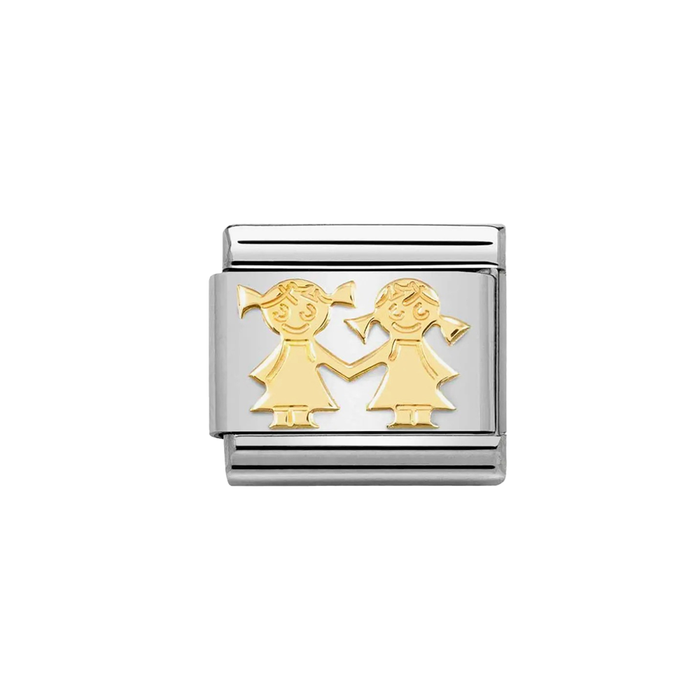 NOMINATION Classic Gold Sisters Charm - Charms - Nomination - Bumbletree