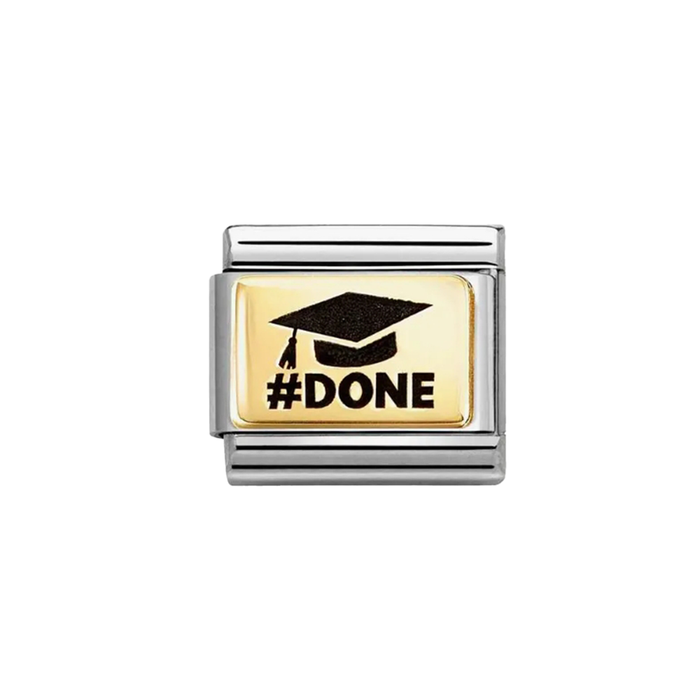 NOMINATION Classic Gold Graduation #Done Charm - Charms - Nomination - Bumbletree