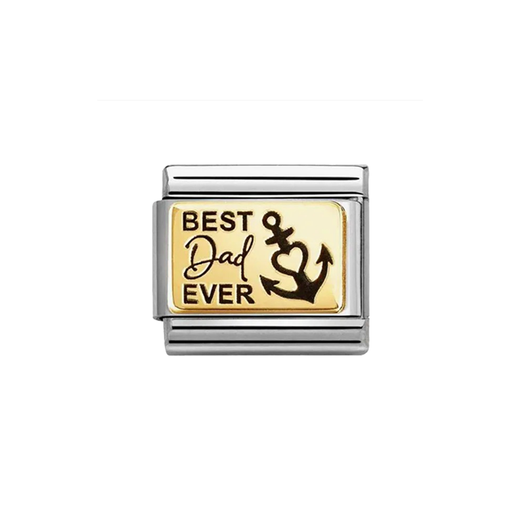 NOMINATION Classic Gold Best Dad Ever Charm - Charms - Nomination - Bumbletree