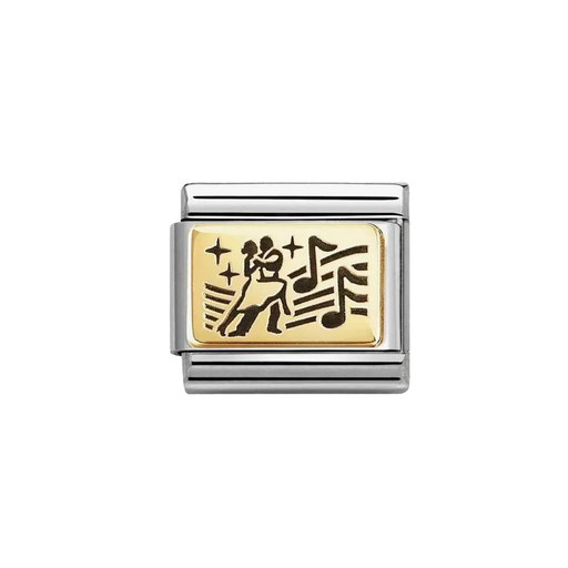 NOMINATION Classic Gold & Black Dancing Couple Charm - Charms - Nomination - Bumbletree