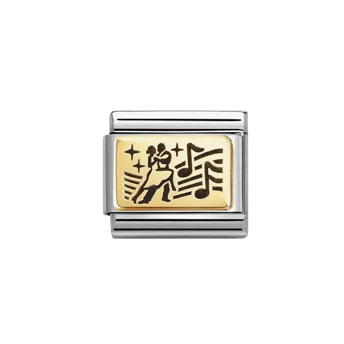 NOMINATION Classic Gold & Black Dancing Couple Charm - Charms - Nomination - Bumbletree