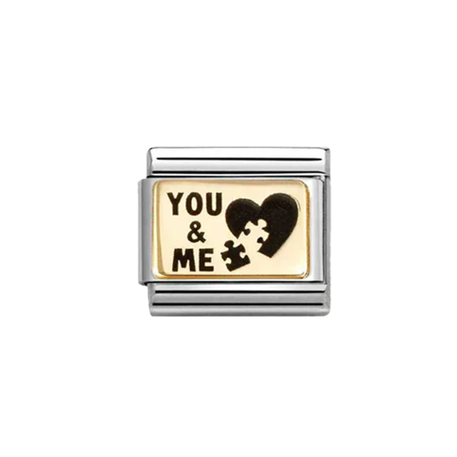 NOMINATION Classic Gold You & Me Puzzle Charm - Charms - Nomination - Bumbletree