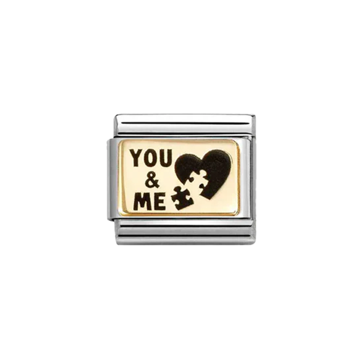 NOMINATION Classic Gold You & Me Puzzle Charm - Charms - Nomination - Bumbletree