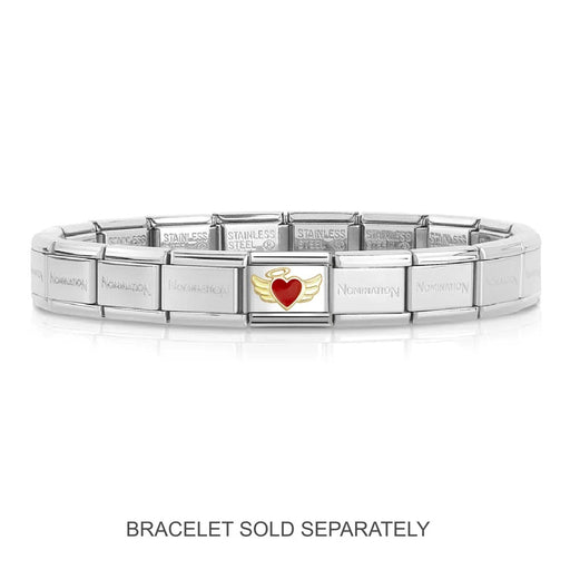 NOMINATION Classic Gold & Red Angel Heart Charm - Charms - Nomination - Bumbletree