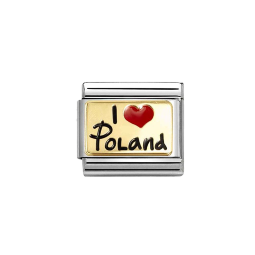 NOMINATION Classic Gold I Love Poland Charm - Charms - Nomination - Bumbletree