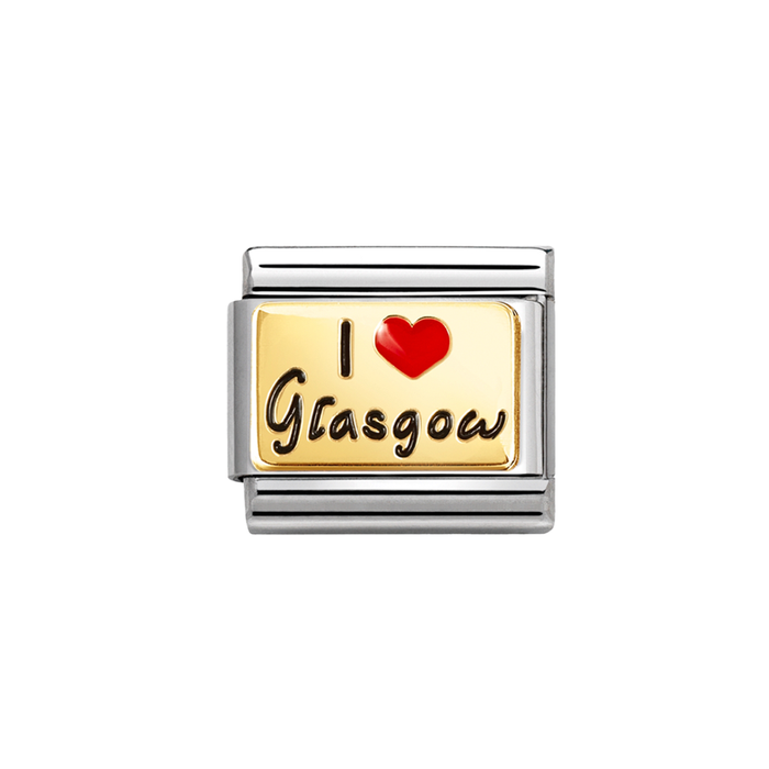 NOMINATION Classic Gold I Love Glasgow Charm