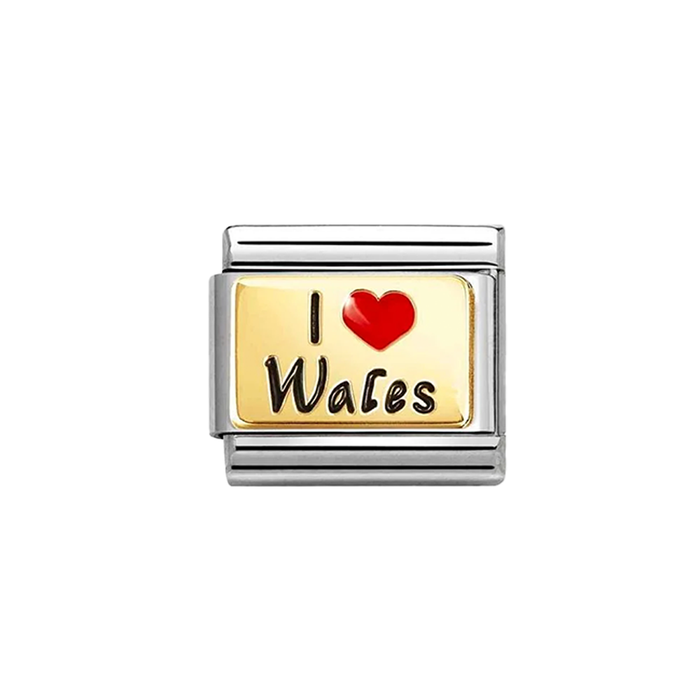 NOMINATION Classic Gold I Love Wales Charm