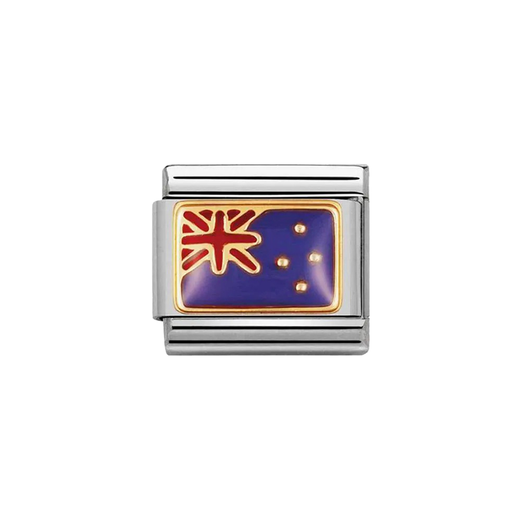 NOMINATION Classic Gold New Zealand Flag Charm - Charms - Nomination - Bumbletree
