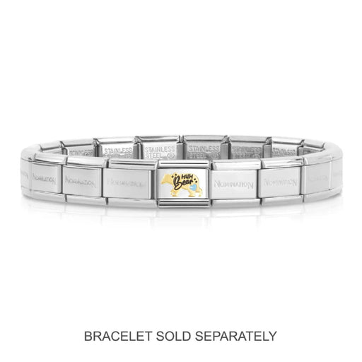 NOMINATION Classic Gold & Blue Mum Bear Charm - Charms - Nomination - Bumbletree