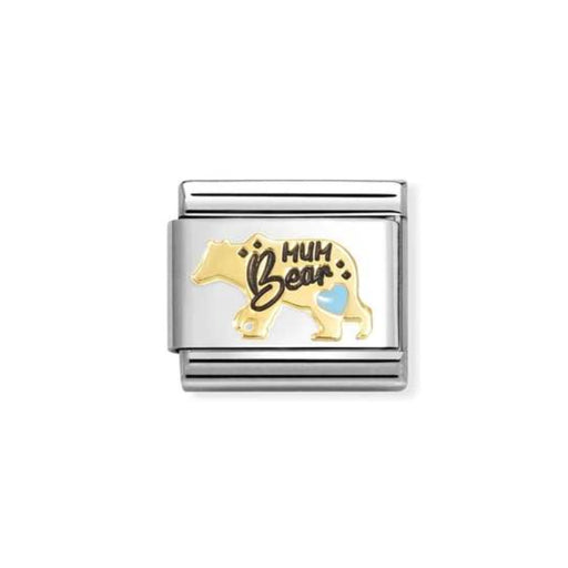 NOMINATION Classic Gold & Blue Mum Bear Charm - Charms - Nomination - Bumbletree