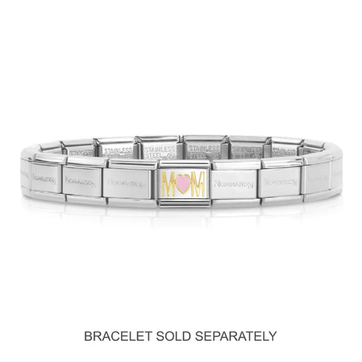 NOMINATION Classic Gold & Pink Mum Heart Charm - Charms - Nomination - Bumbletree