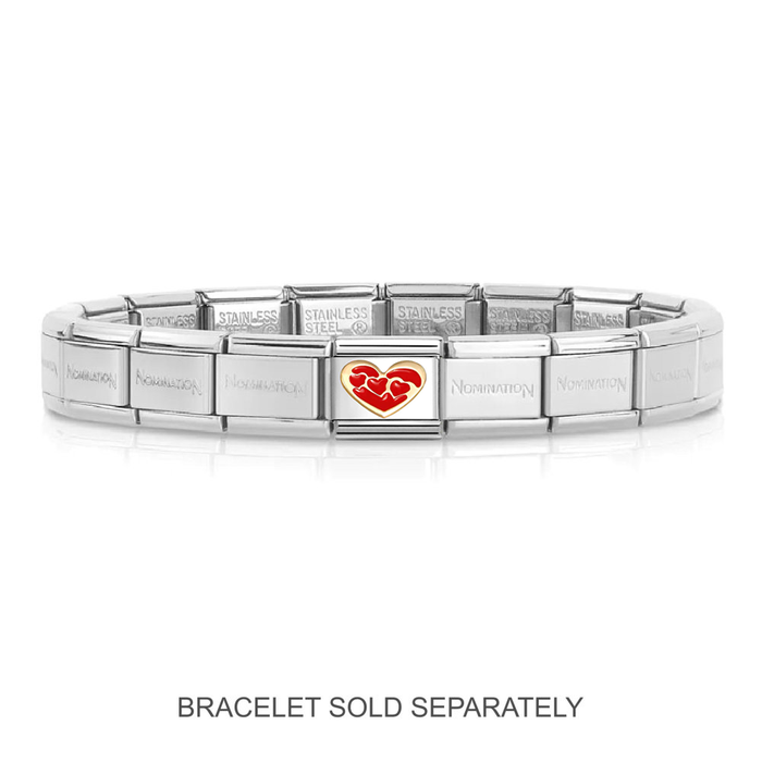 NOMINATION Classic Gold Hearts Within Heart Charm