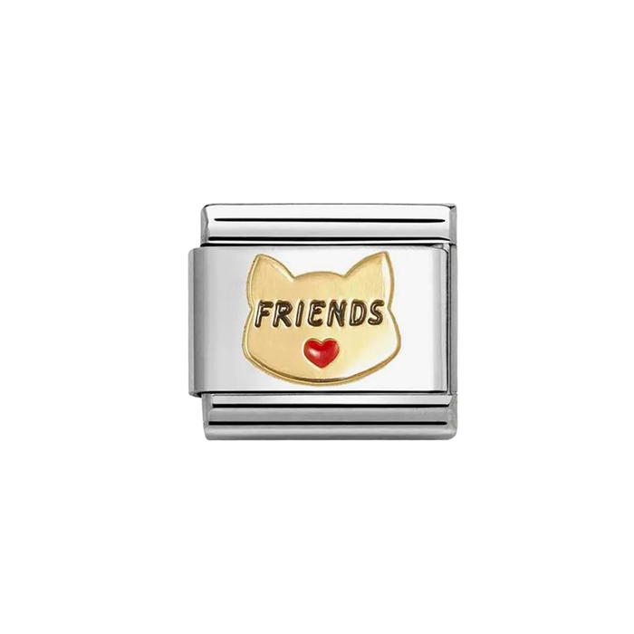 NOMINATION Classic Gold Cat Friends Charm - Charms - Nomination - Bumbletree