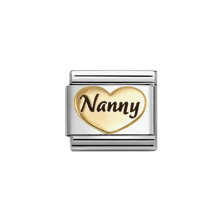NOMINATION Classic Gold Nanny Heart Charm - Charms - Nomination - Bumbletree