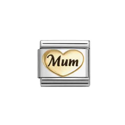 NOMINATION Classic Gold Mum Heart Charm - Charms - Nomination - Bumbletree