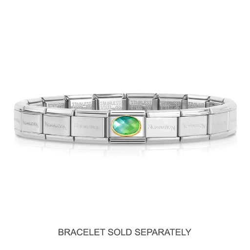 NOMINATION Classic Gold Blue & Green Faceted Stone Charm - Charms - Nomination - Bumbletree