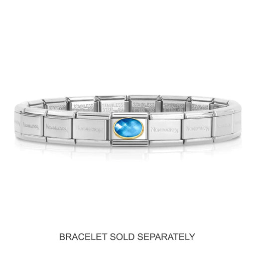 NOMINATION Classic Gold Multi Blue Faceted Stone Charm - Charms - Nomination - Bumbletree