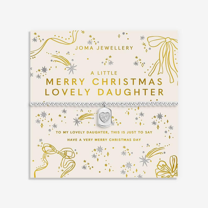 Joma Jewellery Christmas A Little 'Merry Christmas Lovely Daughter' Bracelet
