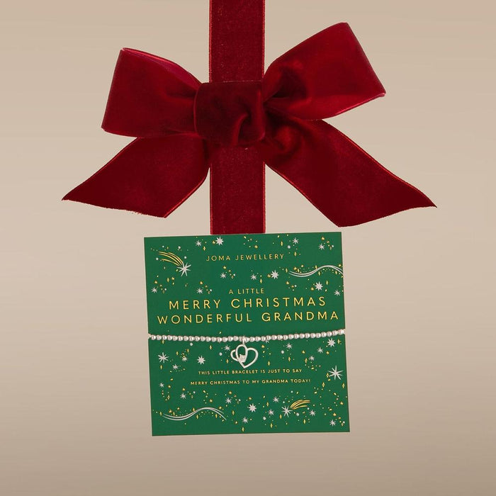 Joma Jewellery Christmas A Little 'Merry Christmas Wonderful Grandma' Bracelet