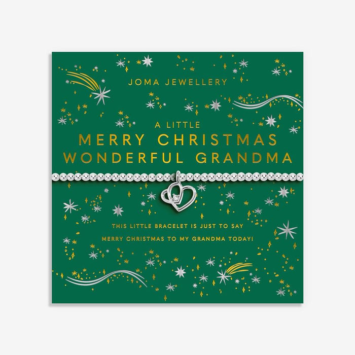 Joma Jewellery Christmas A Little 'Merry Christmas Wonderful Grandma' Bracelet
