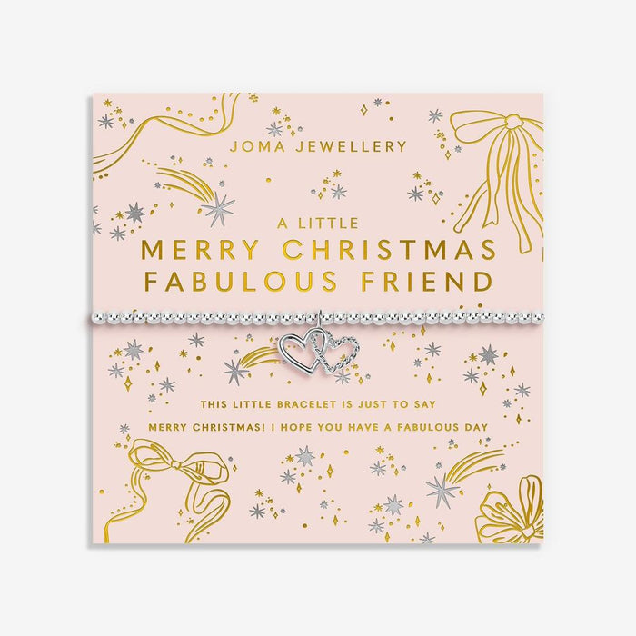 Joma Jewellery Christmas A Little 'Merry Christmas Fabulous Friend' Bracelet