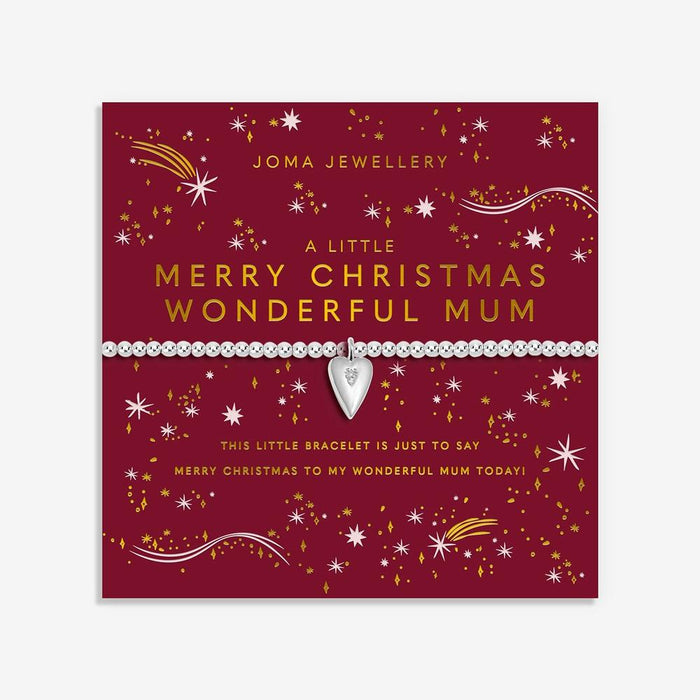 Joma Jewellery Christmas A Little 'Merry Christmas Wonderful Mum' Bracelet