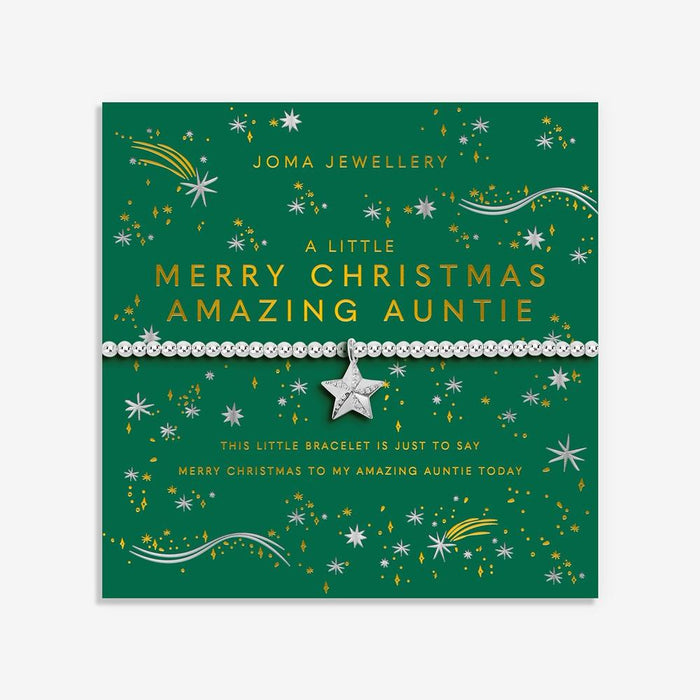 Joma Jewellery Christmas A Little 'Merry Christmas Auntie' Bracelet