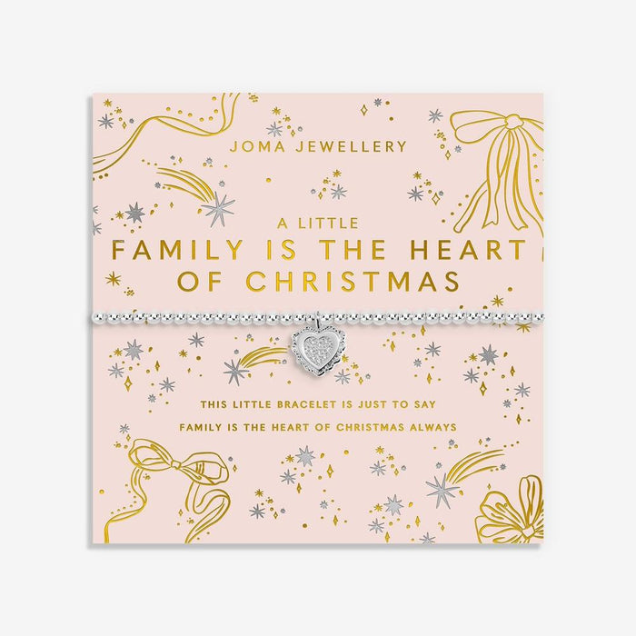Joma Jewellery Christmas A Little 'Family Is The Heart Of Christmas' Bracelet