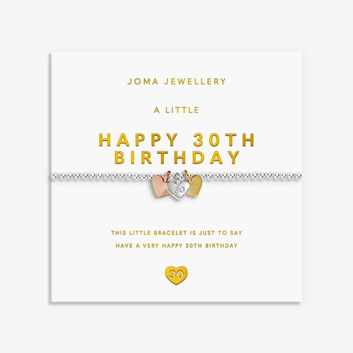 Joma Jewellery A Little Charmed Moments 'Happy 30th Birthday' Bracelet