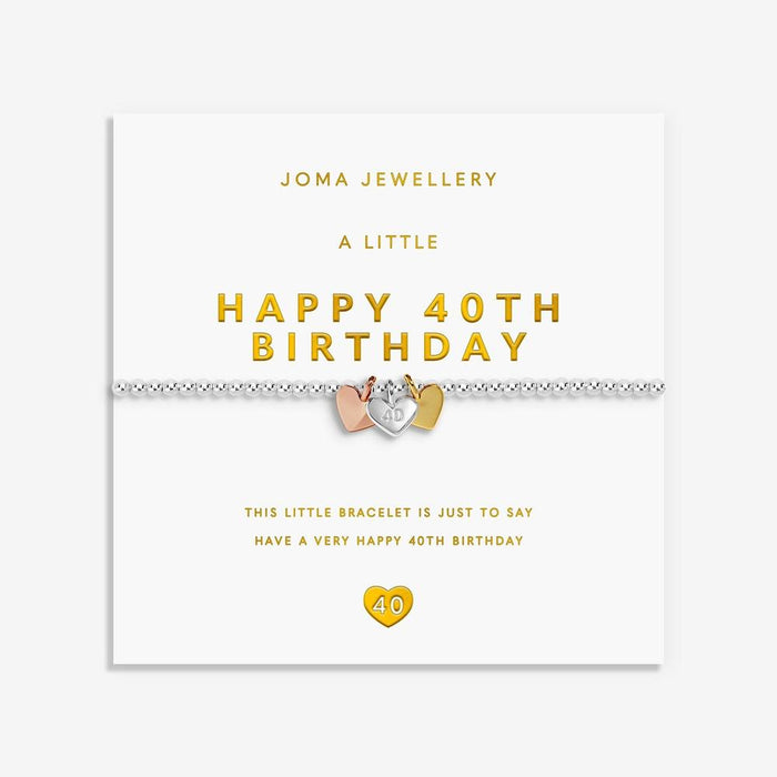 Joma Jewellery A Little Charmed Moments 'Happy 40th Birthday' Bracelet