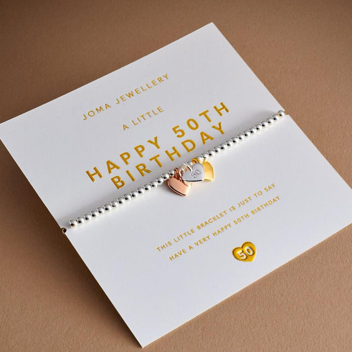 Joma Jewellery A Little Charmed Moments 'Happy 50th Birthday' Bracelet