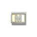 NOMINATION Classic Gold & Silver Glitter Letter M Charm - Charms - Nomination - Bumbletree