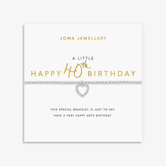 A Little Happy 40th Birthday Bracelet - Jewellery - Joma Jewellery - Bumbletree