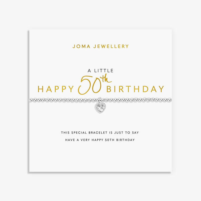 A Little Happy 50th Birthday Bracelet - Jewellery - Joma Jewellery - Bumbletree
