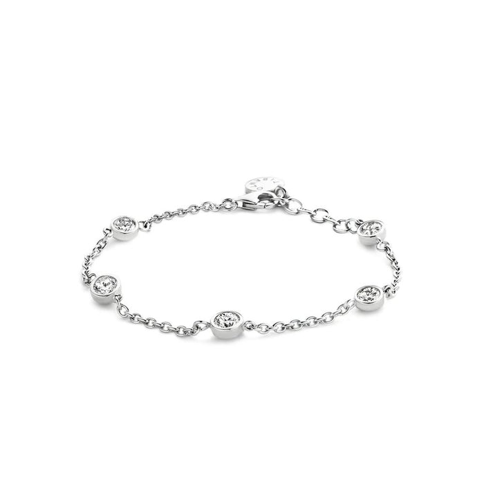 Ti Sento 'Framed Cubic Zirconia' Sterling Silver Bracelet 2756ZI - Jewellery - Ti Sento - Bumbletree