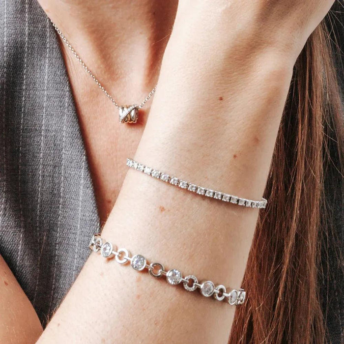 Ti Sento 'Cabochon-Set Zirconia' Sterling Silver Bracelet 2951ZI - Jewellery - Ti Sento - Bumbletree