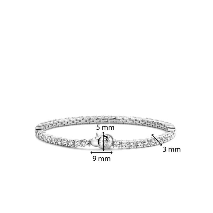Ti Sento 'Cabochon-Set Zirconia' Sterling Silver Bracelet 2951ZI - Jewellery - Ti Sento - Bumbletree