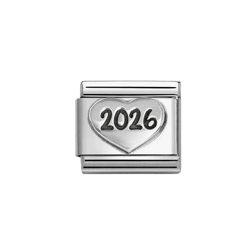 NOMINATION Classic Silver 2026 Heart Charm - Charms - Nomination - Bumbletree