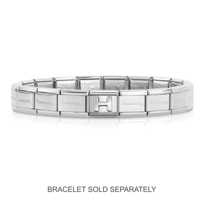 NOMINATION Classic Silver Letter H Charm - Charms - Nomination - Bumbletree