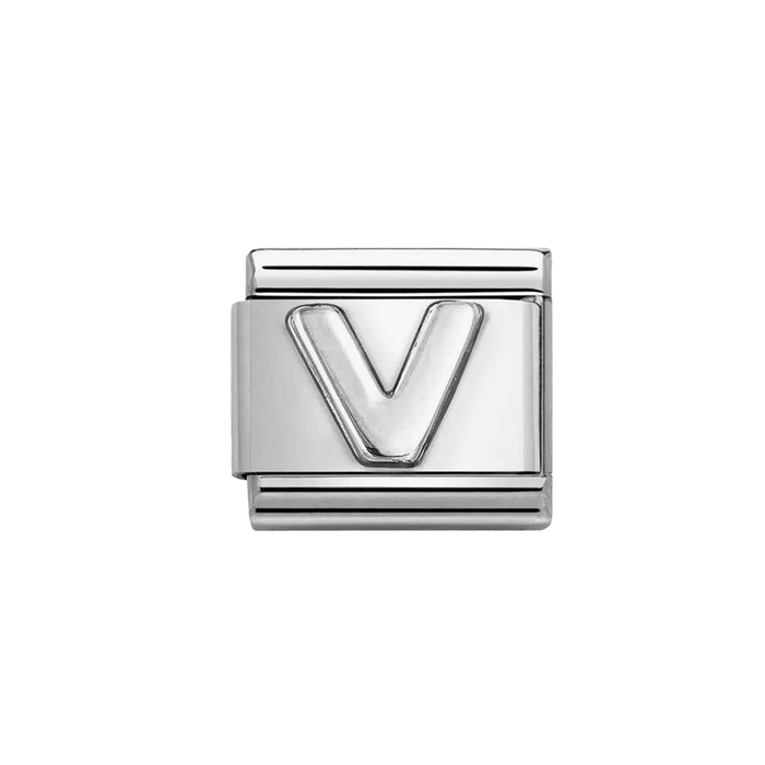 NOMINATION Classic Silver Letter V Charm