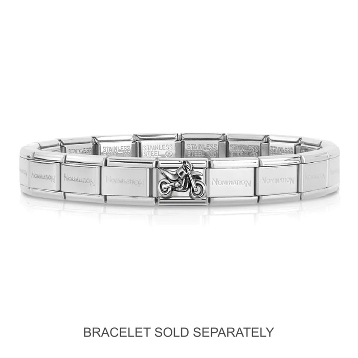 NOMINATION Classic Silver Motorcycle Charm